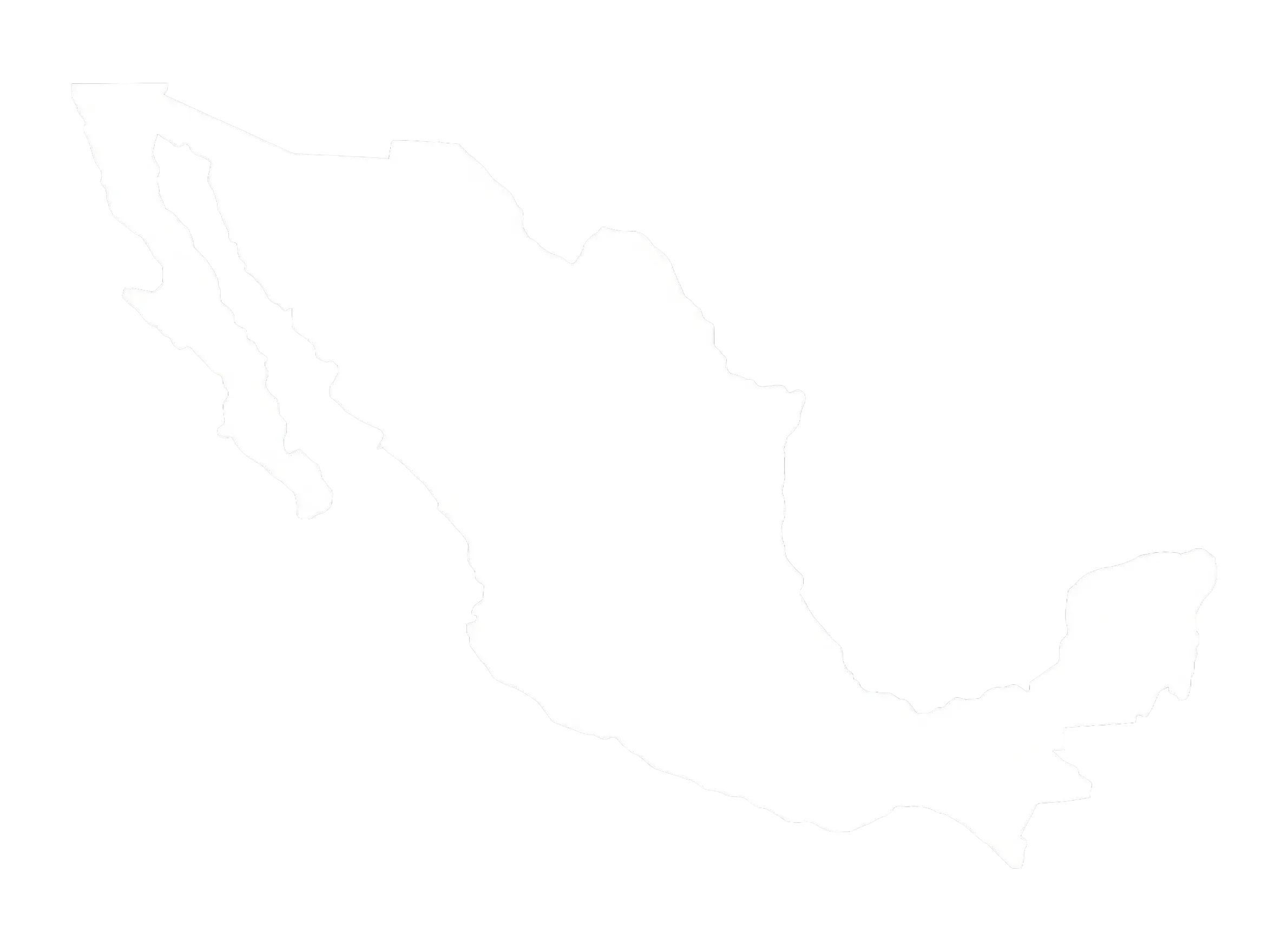 Mapa de México con sedes