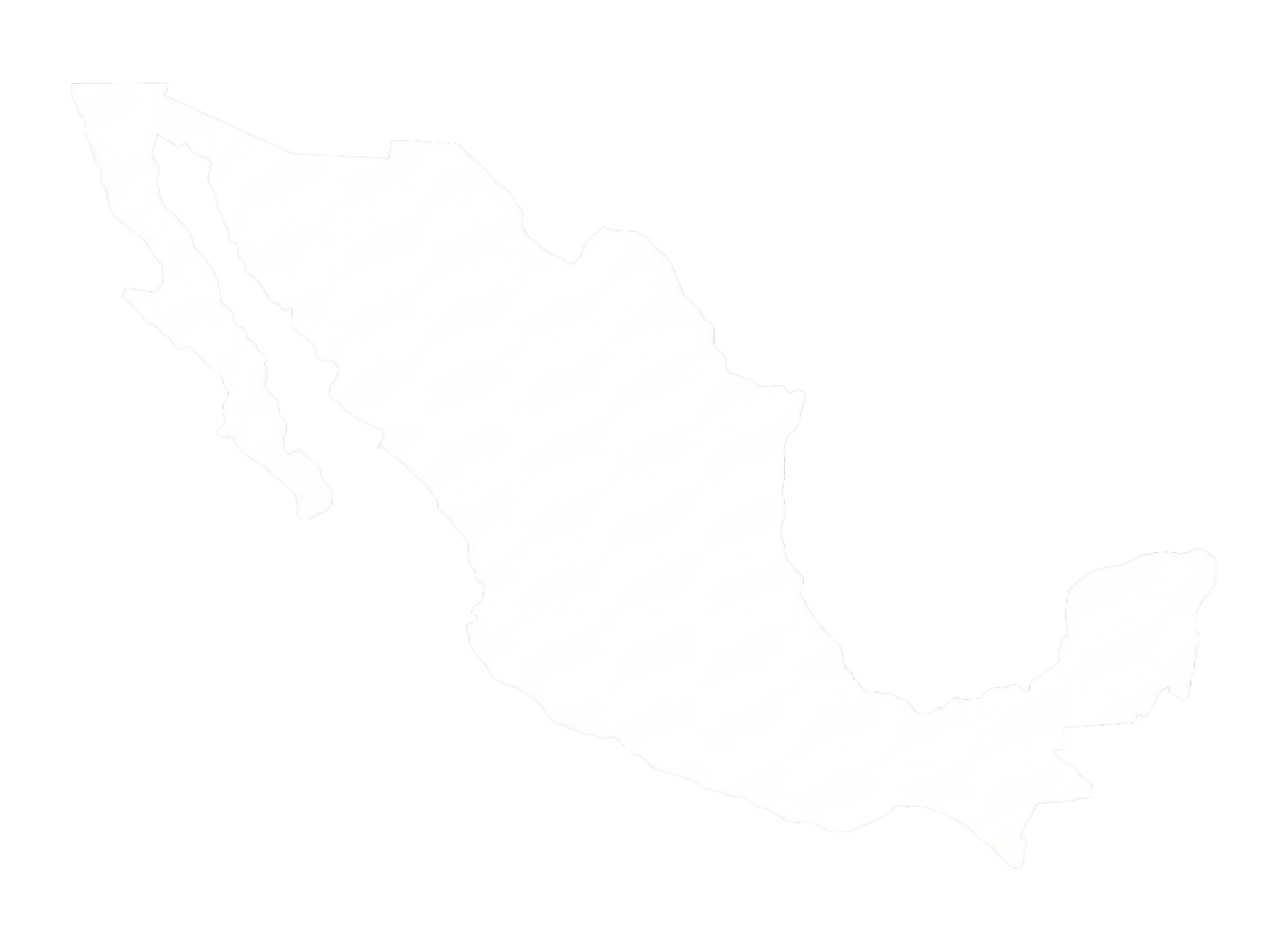 Mapa de México con sedes